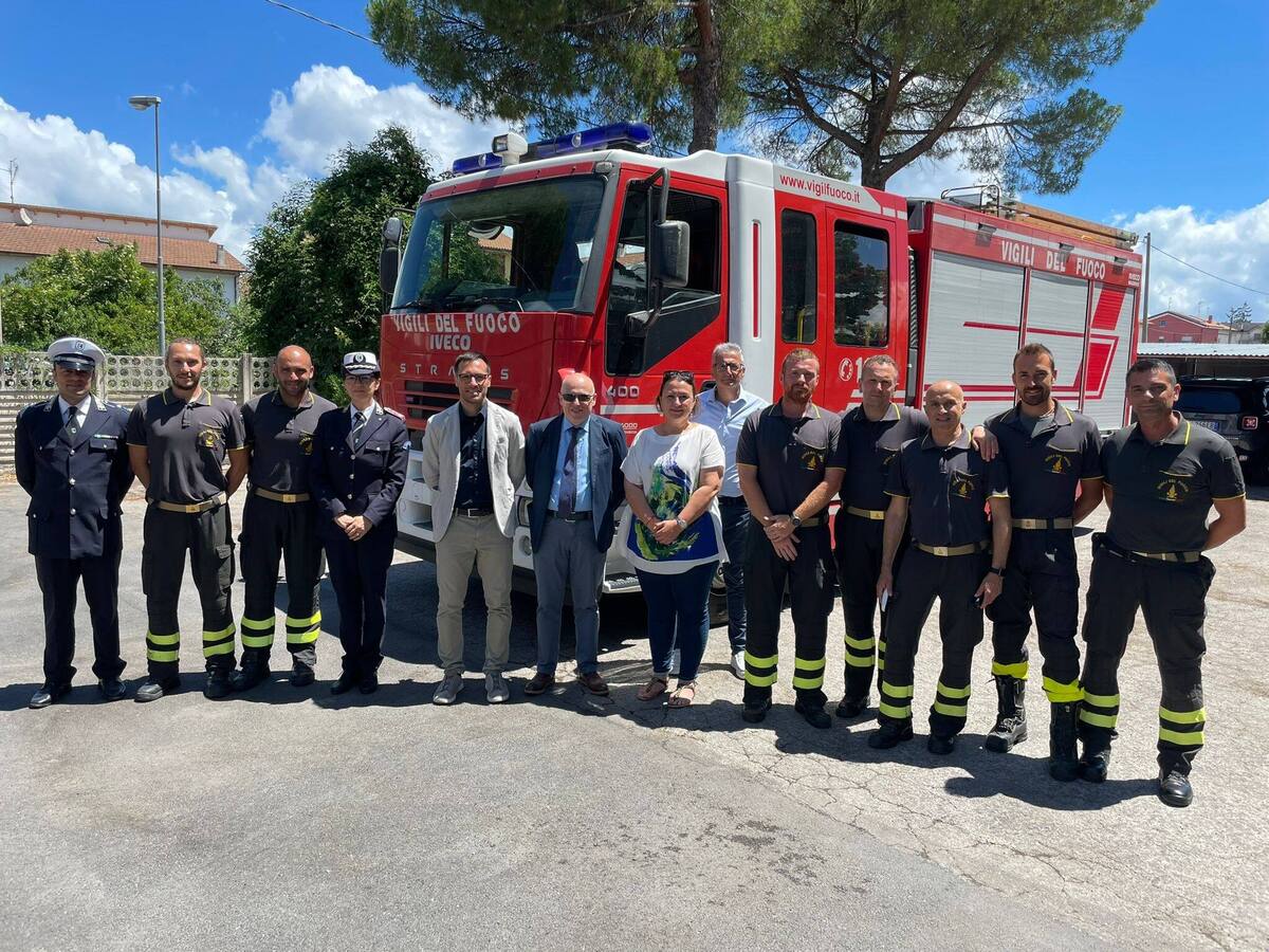 Incendio a Carignano, i complimenti del sindaco Serfilippi ai Vigili del Fuoco