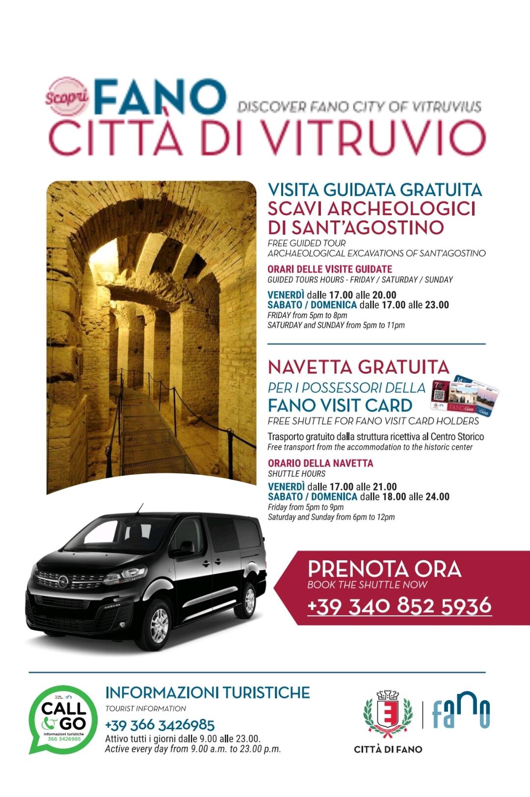 Visite a Sant'Agostino, trasporto gratuito per i turisti